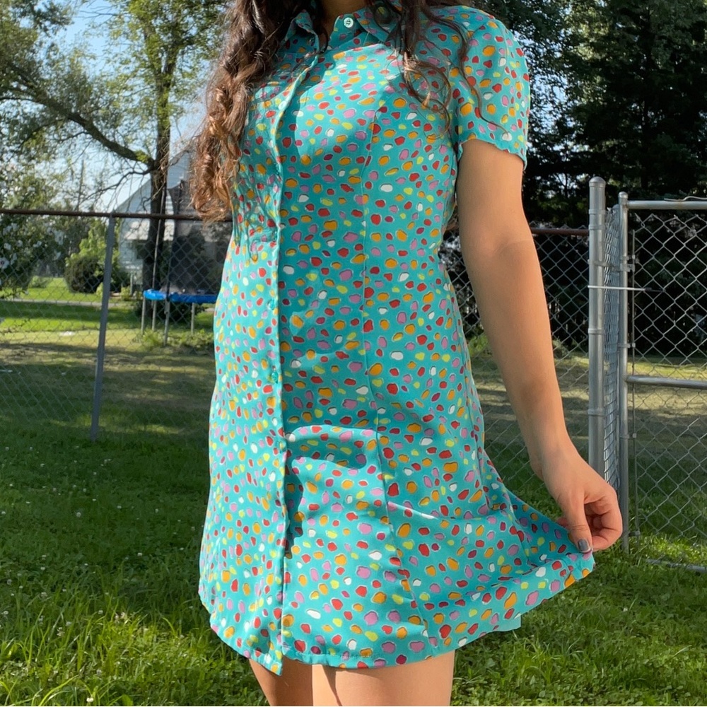 Teal Kathie Lee Vintage Dress